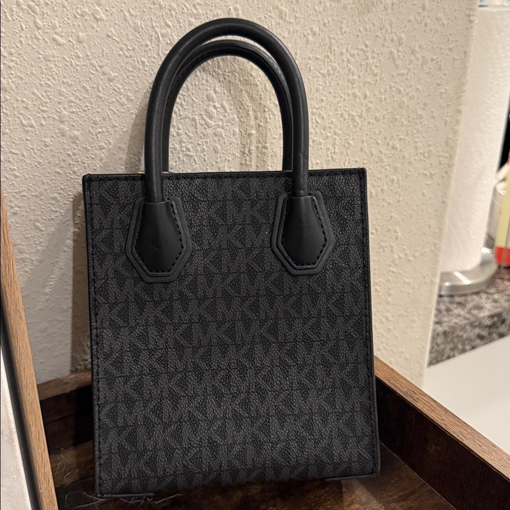 Michael Kors Black Mini Bag with Gold Accents - Picture 3 of 3